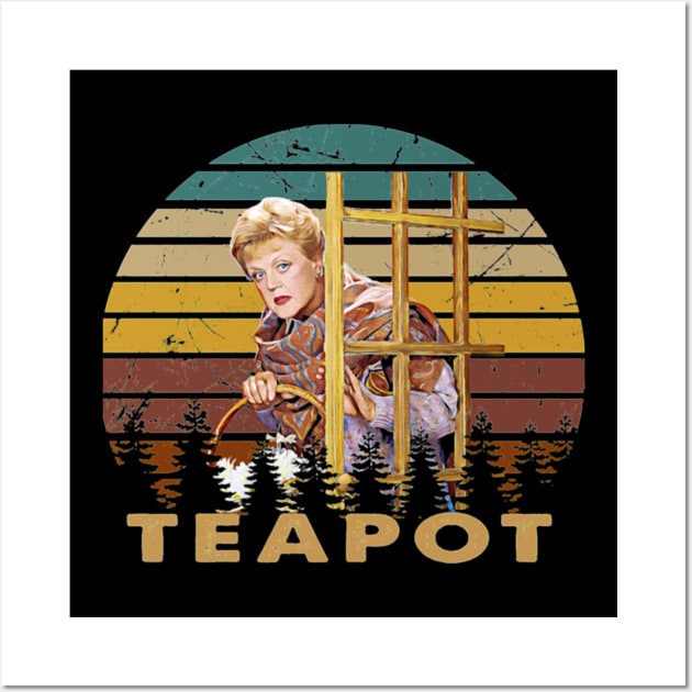 Teapot Jessicass.Fletcher Vintage Murder She Wrote Wall Art by Hoang Bich